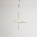 Pendente LED Flutuante 50-68cm Acrílico Dourado - homedecor