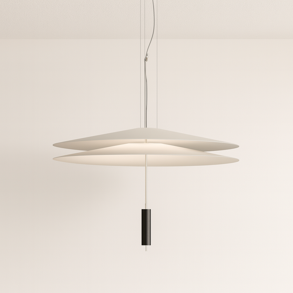 Pendente LED Flutuante 50-68cm Acrílico Dourado - homedecor
