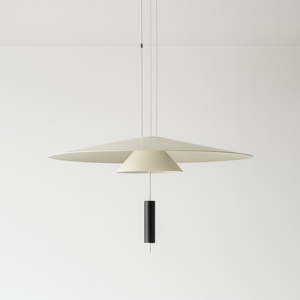 Pendente LED Flutuante 50-68cm Acrílico Dourado - homedecor