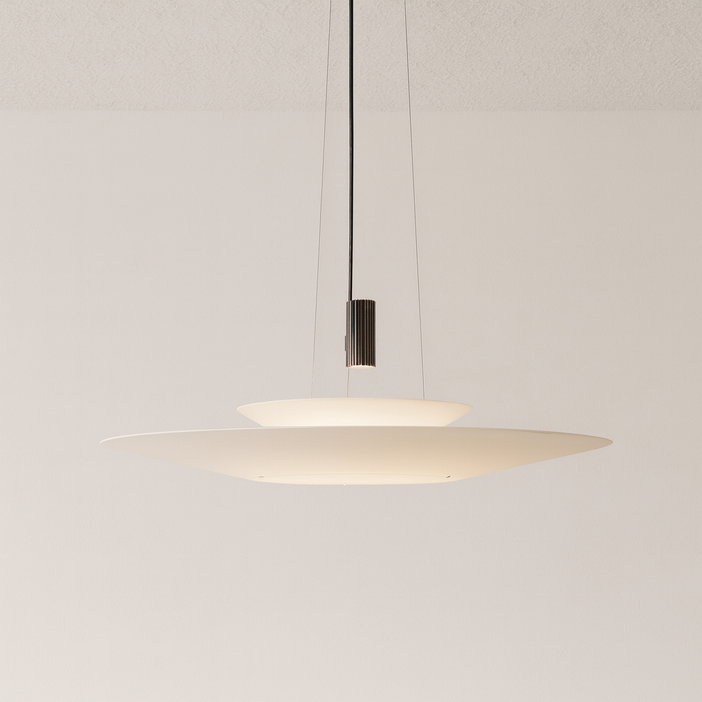 Pendente LED Flutuante 50-68cm Acrílico Dourado - homedecor