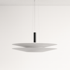 Pendente LED Flutuante 50-68cm Acrílico Dourado - homedecor