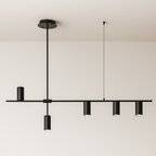 Pendente Linear 5 Spots Direcionáveis Dourado Preto - homedecor