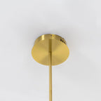 Pendente Linear Dourado Orgânico LED Integrado Design