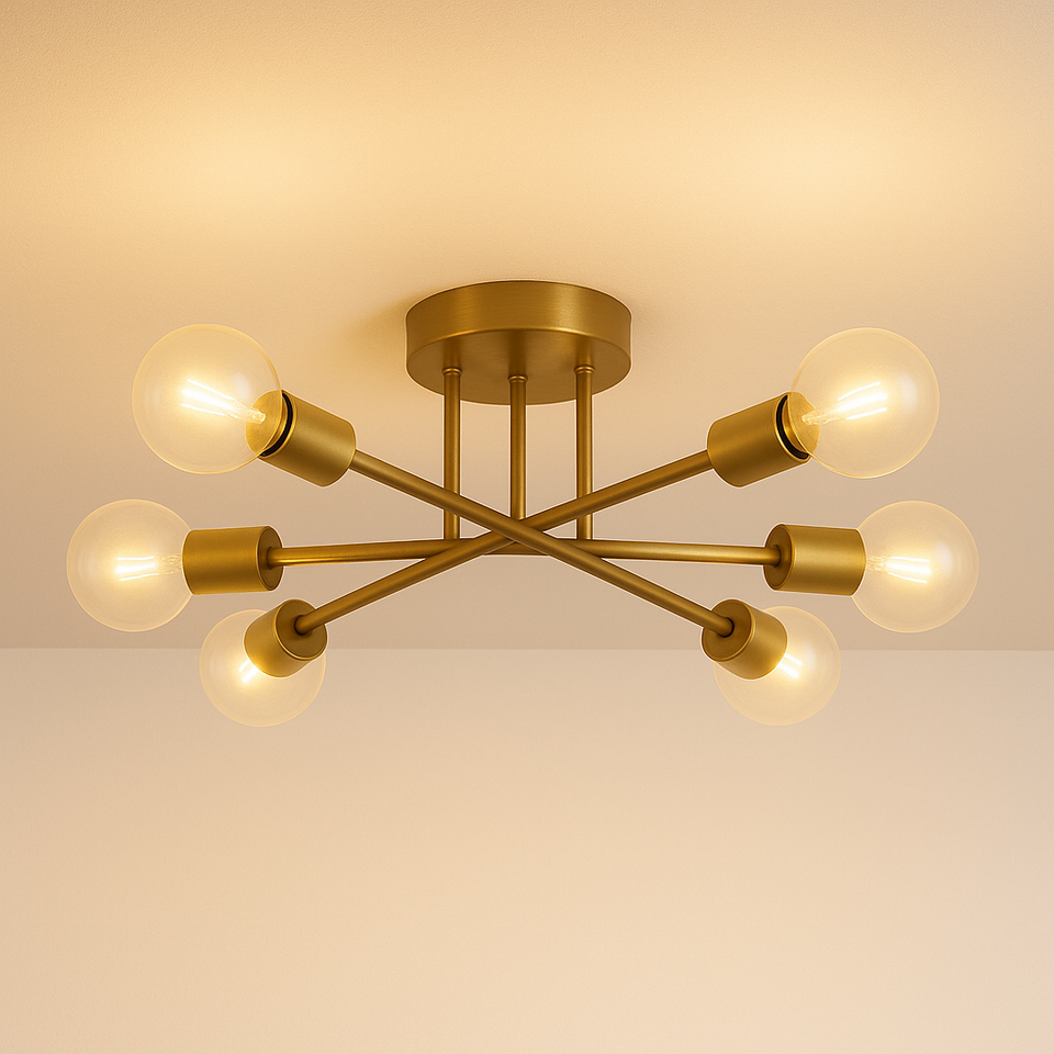 Pendente Sputnik 6 Braços 70cm Design Moderno - homedecor