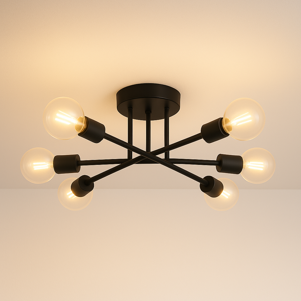 Pendente Sputnik 6 Braços 70cm Design Moderno - homedecor
