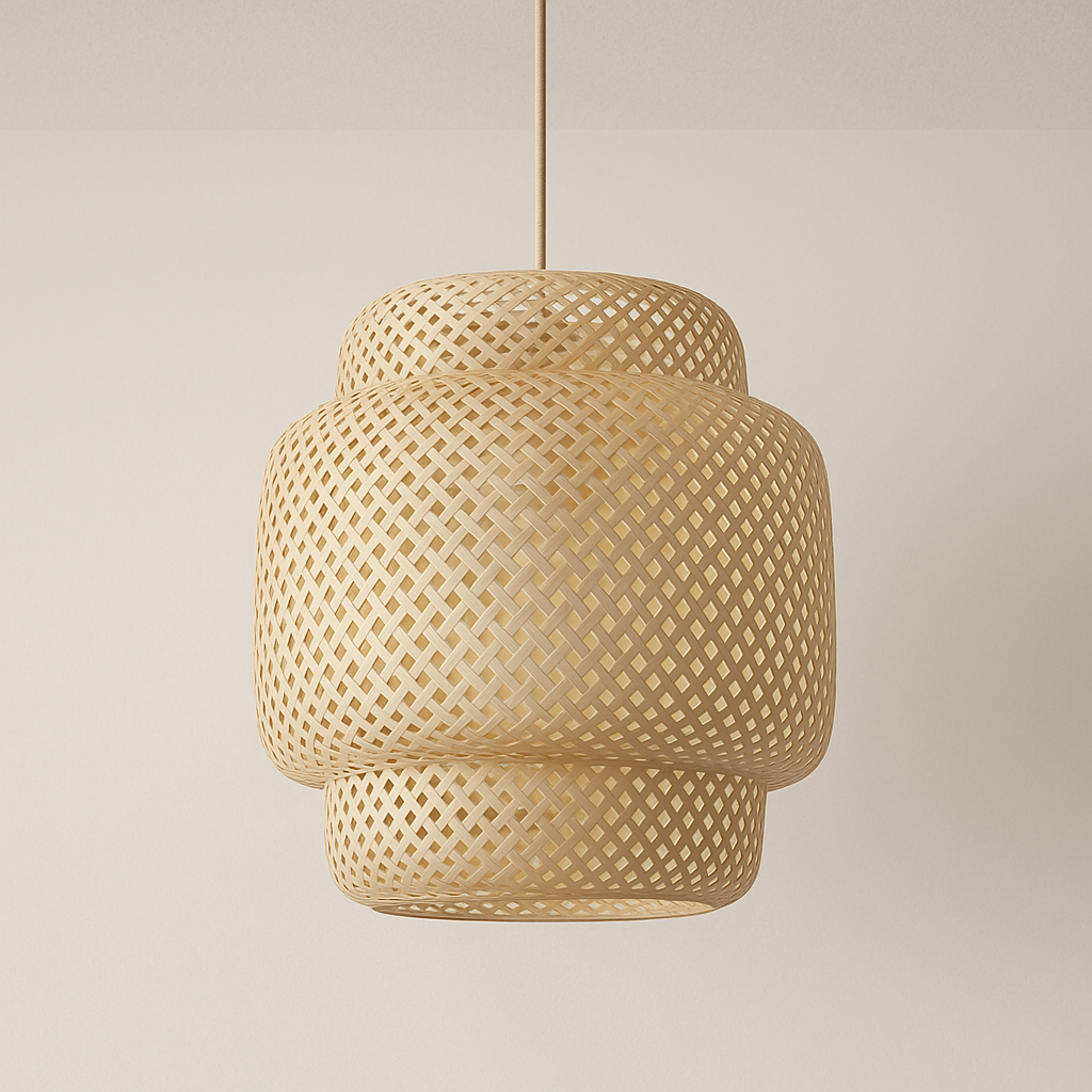 Pendente de Palha Artesanal Boho Natural Design - homedecor