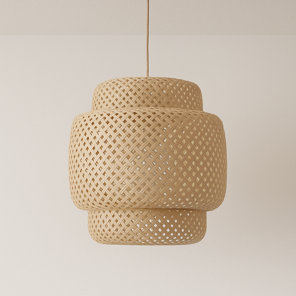 Pendente de Palha Artesanal Boho Natural Design - homedecor