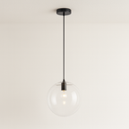 Pendente de Vidro Esfera Transparente 20-40cm Moderno - homedecor