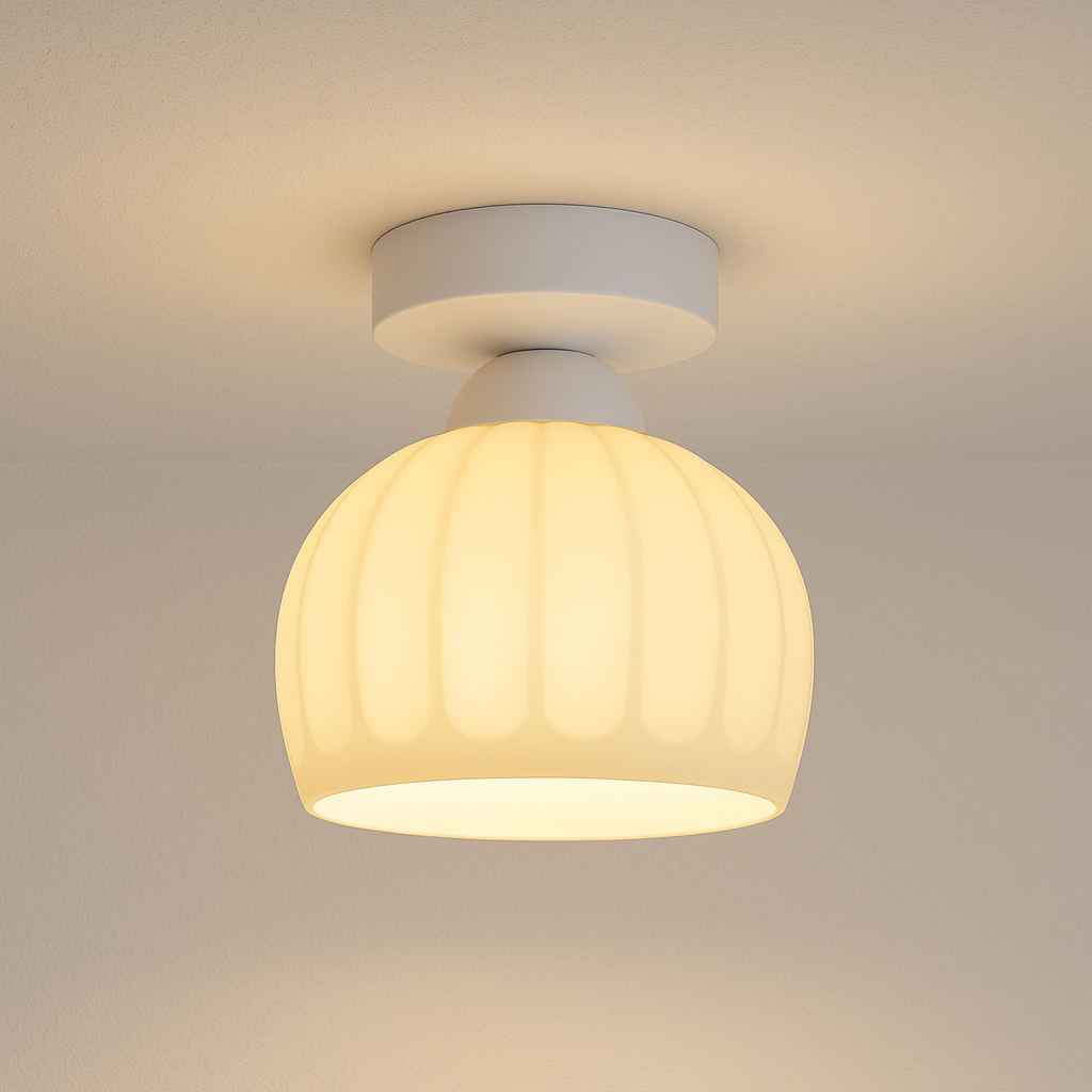 Plafon Cerâmico Nórdico Canelado Design Ambiente - homedecor