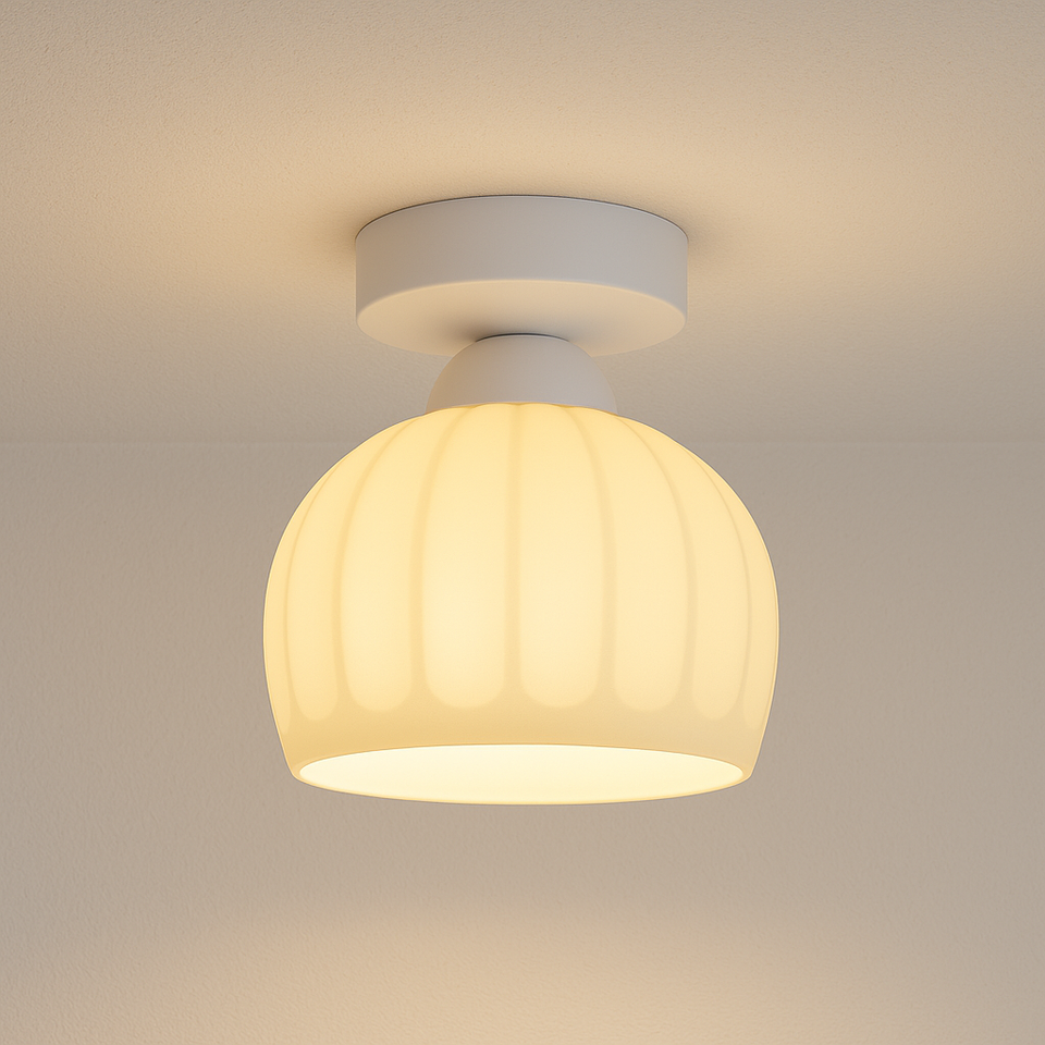 Plafon Cerâmico Nórdico Canelado Design Ambiente - homedecor