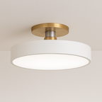 Plafon LED Colorido Circular Dourado Decorativo - homedecor