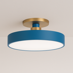 Plafon LED Colorido Circular Dourado Decorativo - homedecor