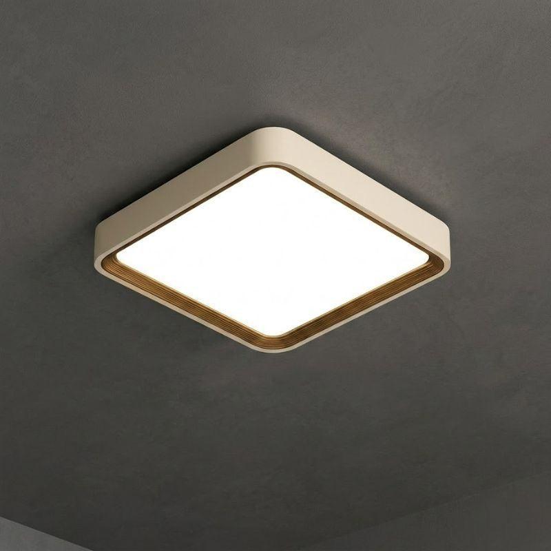 Plafon LED Redondo Bege Dourado 3 Formatos - homedecor