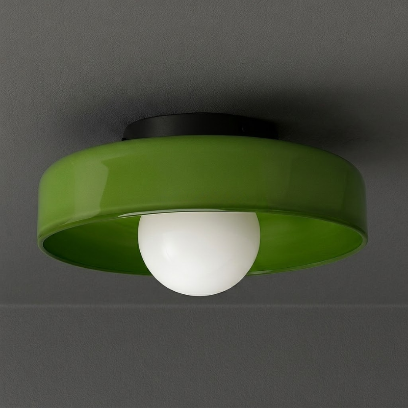 Plafon de Vidro Colorido Design Minimalista 25cm - homedecor