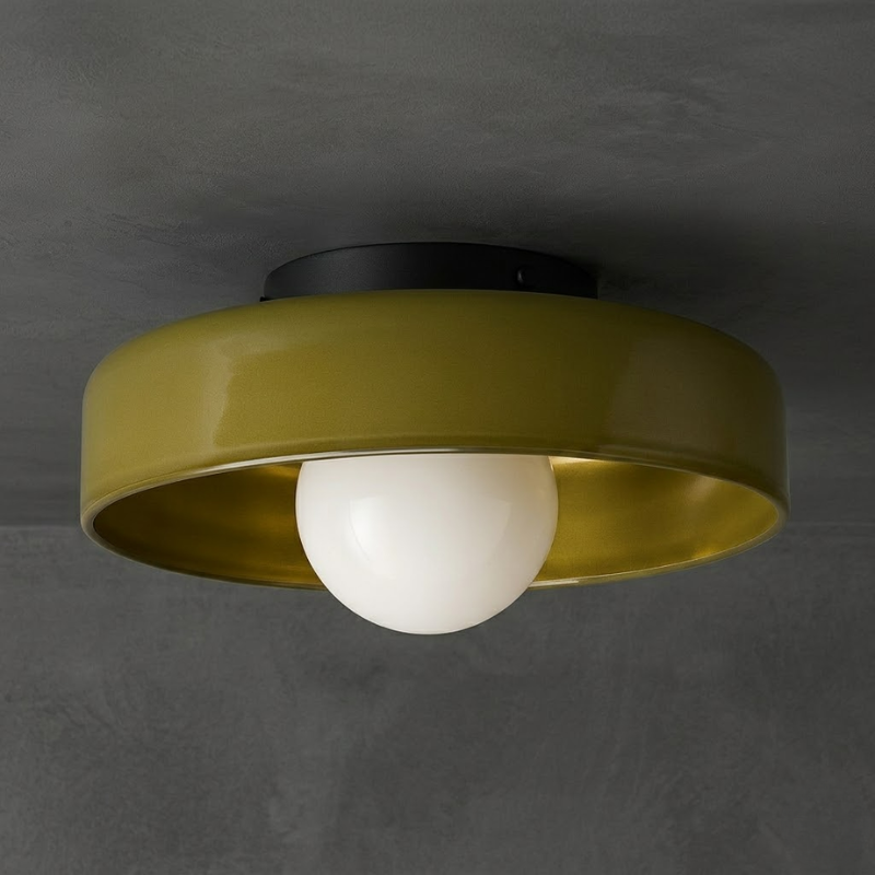 Plafon de Vidro Colorido Design Minimalista 25cm - homedecor