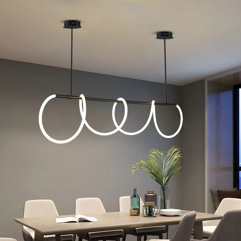 Lustre Moderno Minimalista Sala LED