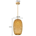 Pendente Sala Jantar Vime Natural Vine Fibras Naturais - homedecor