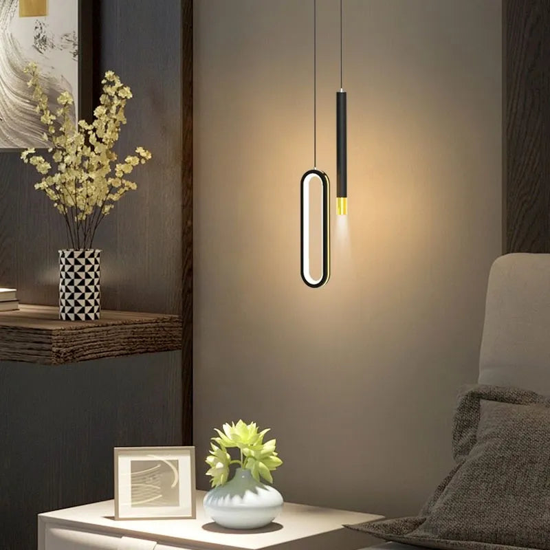 Pendente LED Duplo Minimalista Duo Glow
