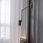 Arandela Articulada Asan Dourada | Extensão 53cm