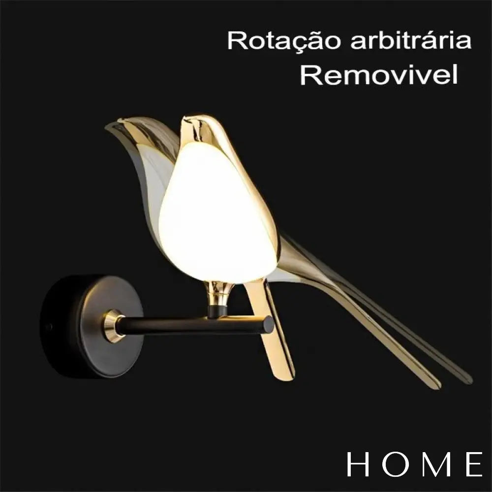 Arandela De Parede Com Design Pássaro Estilo Nórdico Iluminação