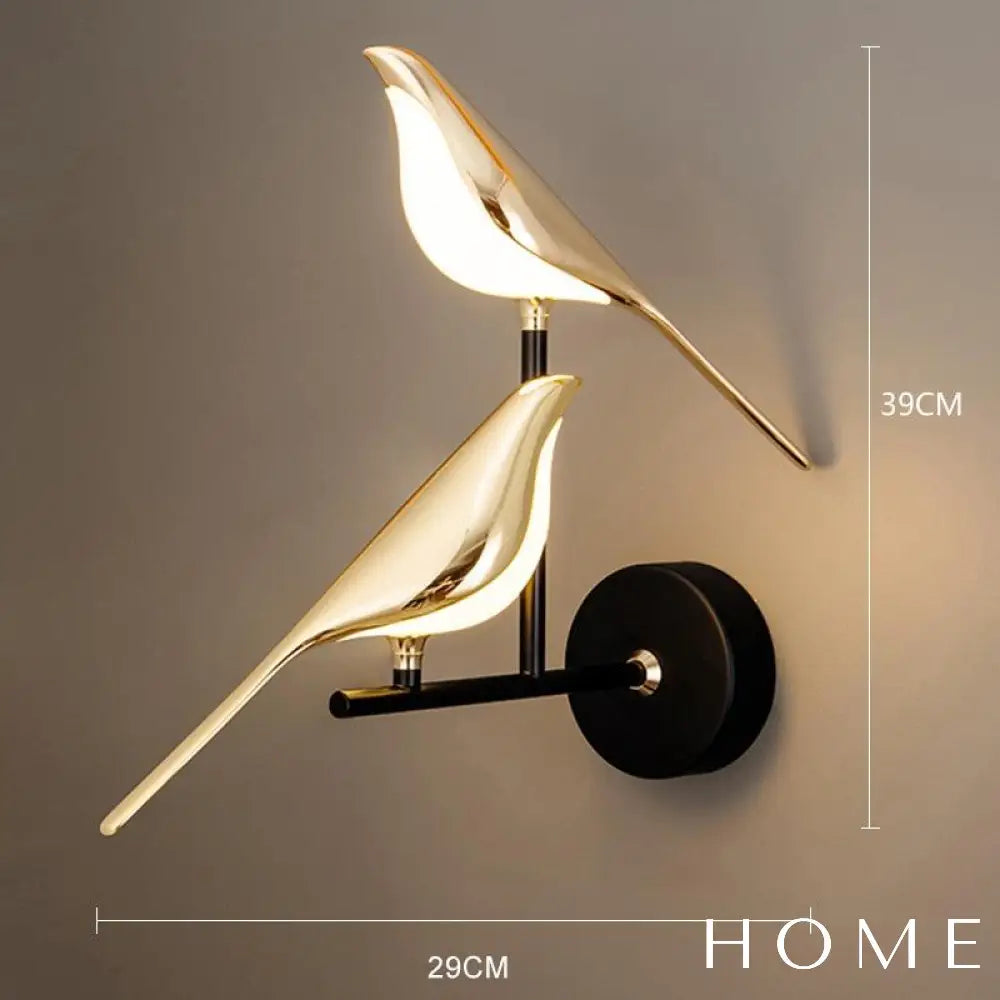 Arandela De Parede Com Design Pássaro Estilo Nórdico Iluminação