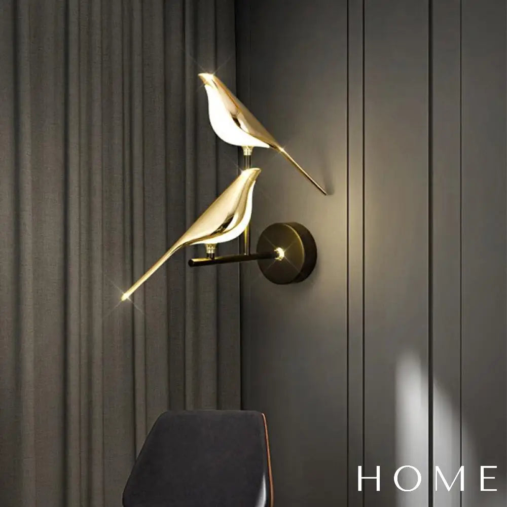 Arandela De Parede Com Design Pássaro Estilo Nórdico Iluminação