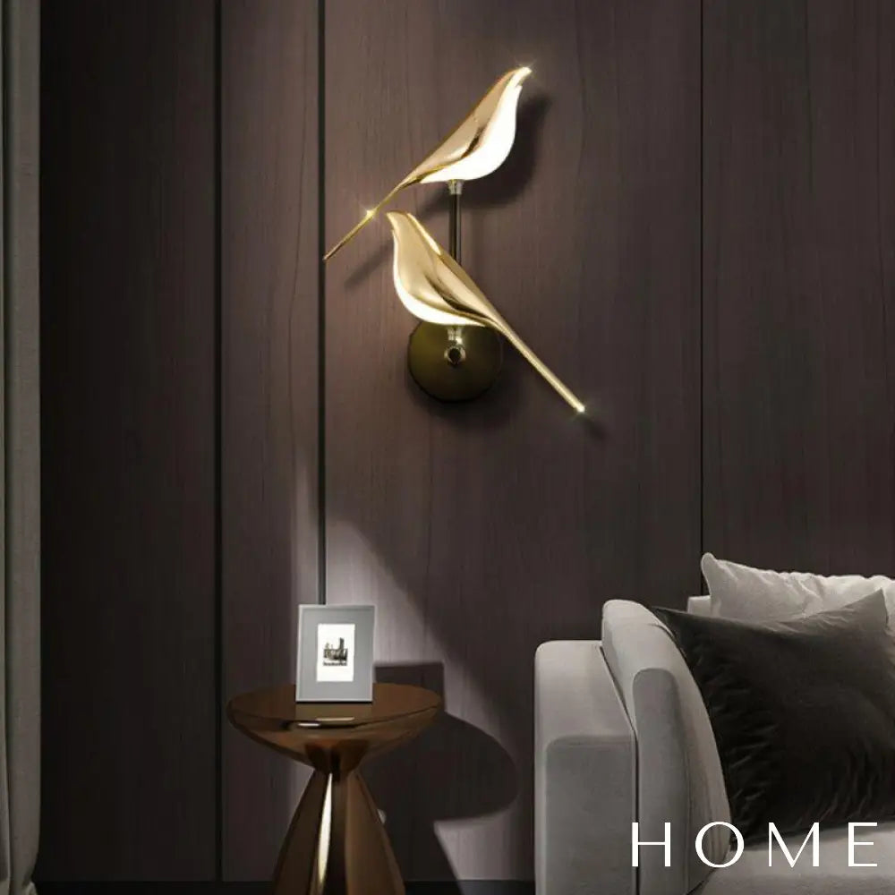 Arandela De Parede Com Design Pássaro Estilo Nórdico Iluminação