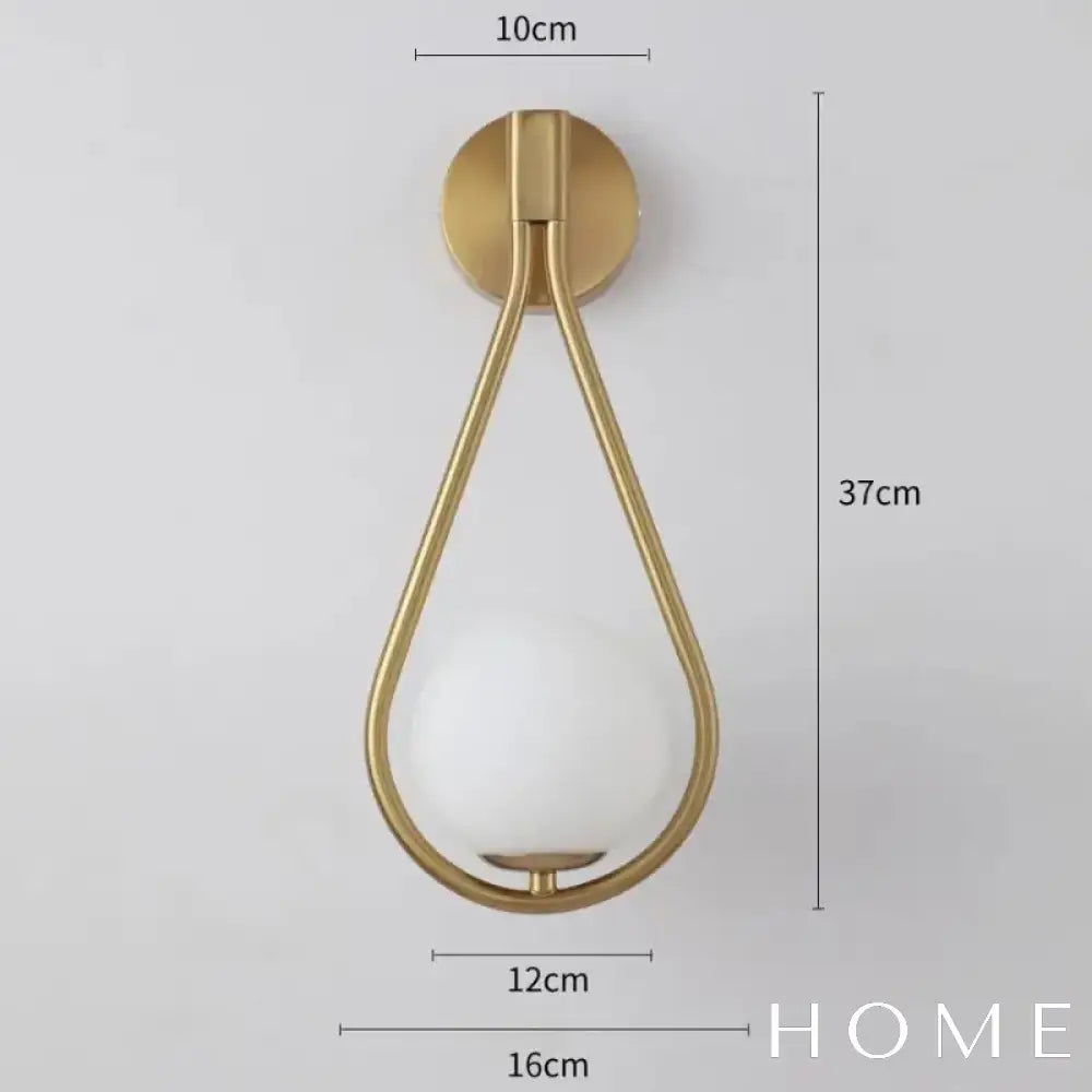 Arandela De Parede Em Metal Com Design Gota Minimalista Iluminação