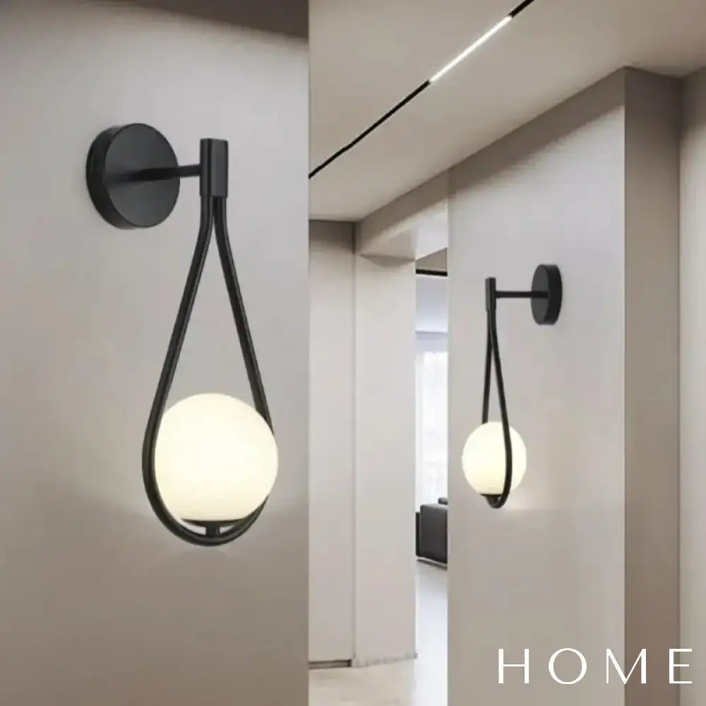 Arandela De Parede Em Metal Com Design Gota Minimalista Iluminação