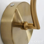 Arandela Dourada de Metal e Vidro Estilo Nórdico Vika - homedecor