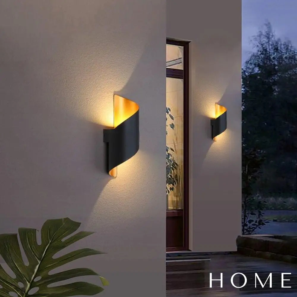 Arandela Externa Led Espiral Para Parede Iluminação