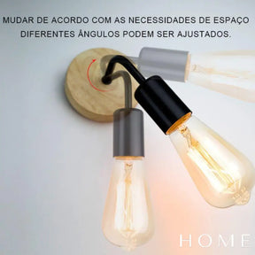 Arandela Industrial Preta Bivolt Para Parede Iluminação