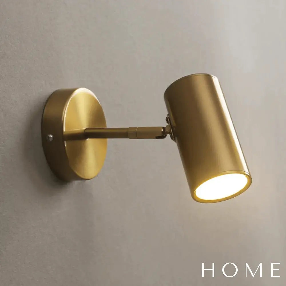 Arandela Led Minimalista Para Parede Dourado Iluminação