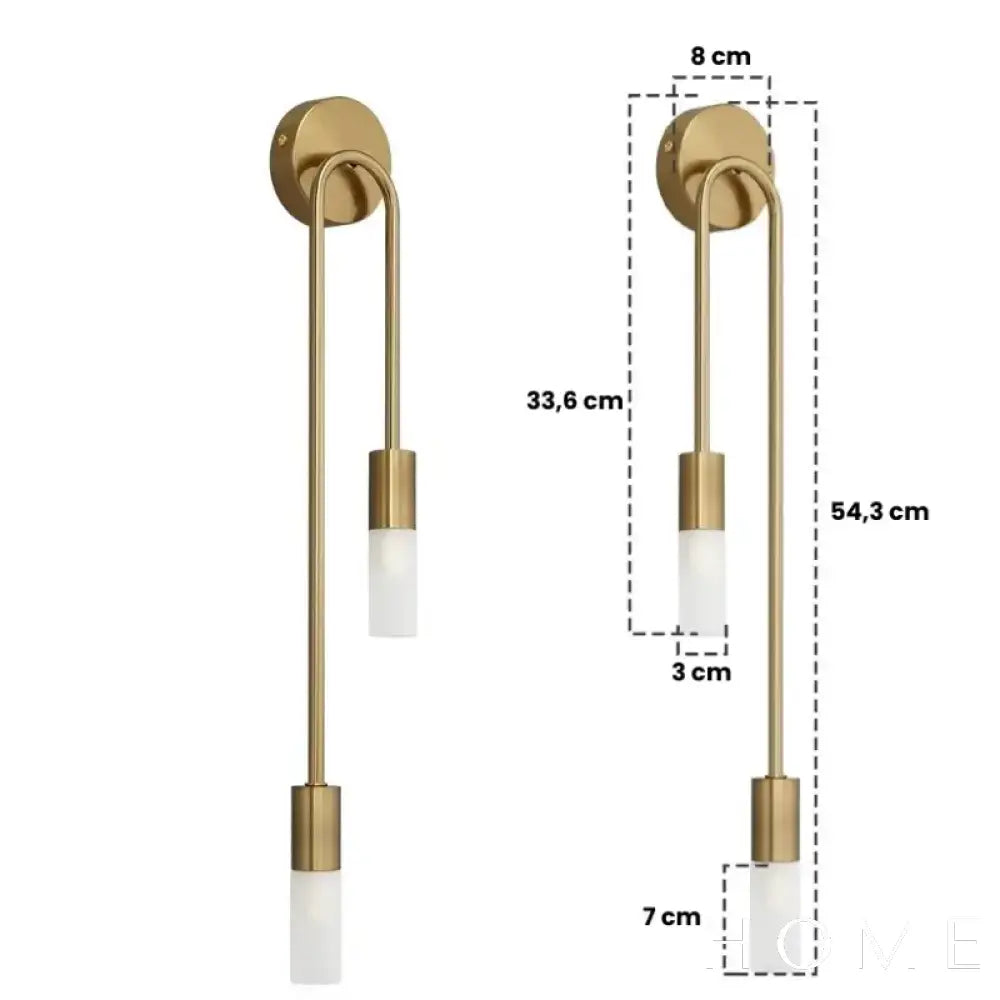 Arandela Led Pendente Dupla Sofisticada Para Parede Conjunto / Branco Frio (5500K + ) Iluminação