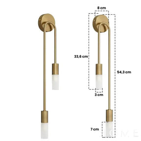 Arandela Led Pendente Dupla Sofisticada Para Parede Conjunto / Branco Frio (5500K + ) Iluminação