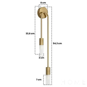 Arandela Led Pendente Dupla Sofisticada Para Parede Direita / Branco Frio (5500K + ) Iluminação