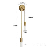 Arandela Led Pendente Dupla Sofisticada Para Parede Esquerda / Branco Frio (5500K + ) Iluminação