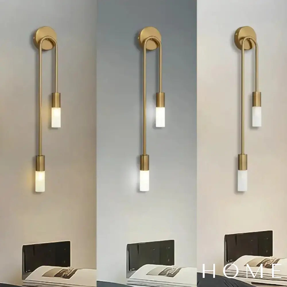 Arandela Led Pendente Dupla Sofisticada Para Parede Iluminação