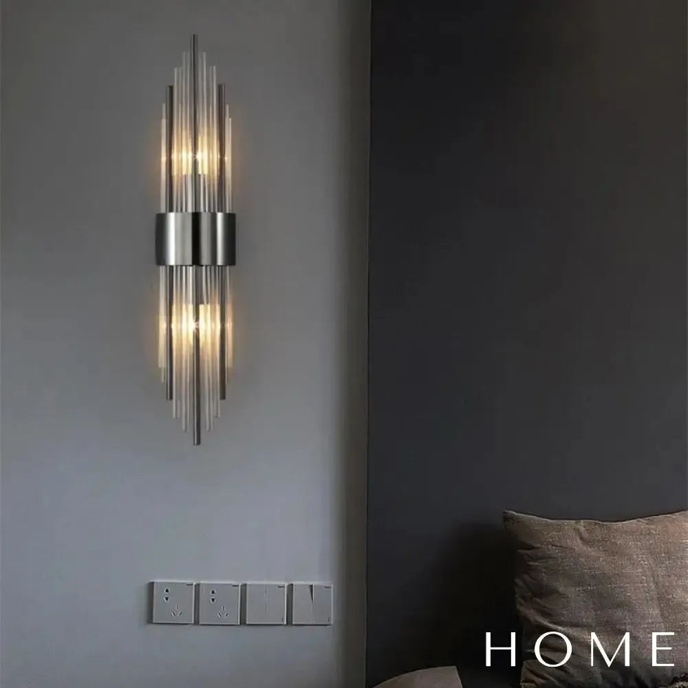 Arandela Spartan Metal e Vidro Parede - homedecor