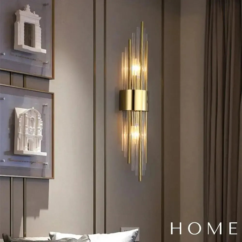 Arandela Spartan Metal e Vidro Parede - homedecor