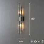 Arandela Spartan Metal e Vidro Parede - homedecor