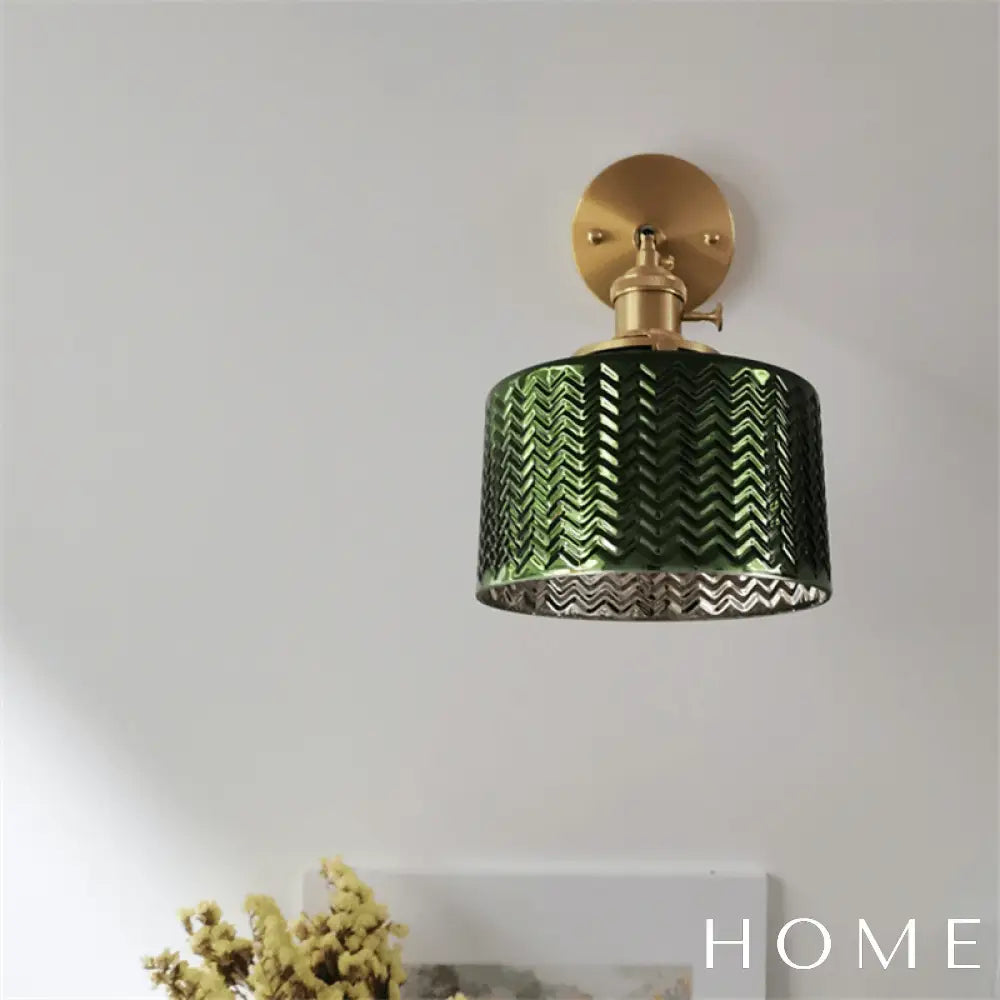 Arandela Vintage De Metal E Vidro Para Parede Iluminação