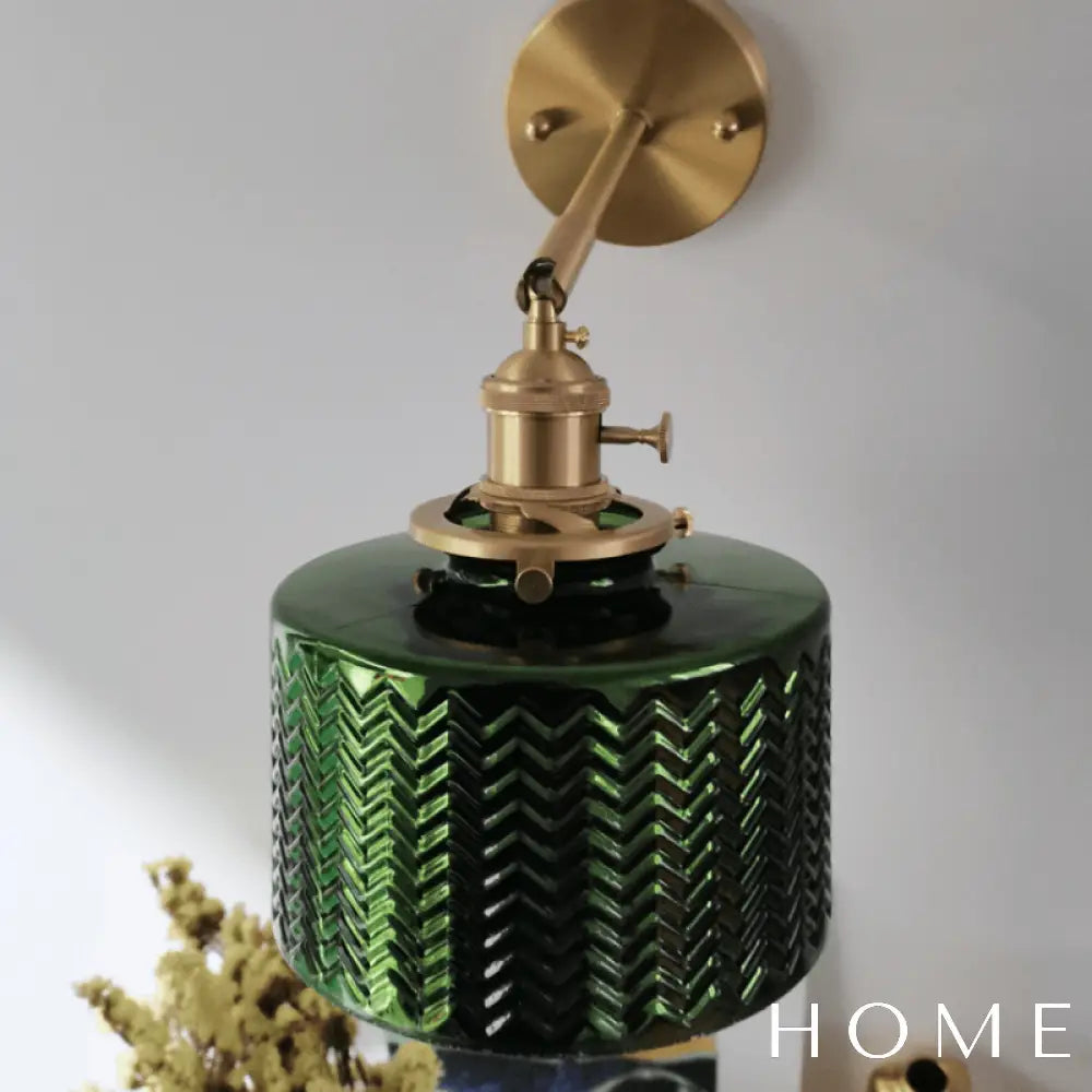 Arandela Vintage De Metal E Vidro Para Parede Iluminação