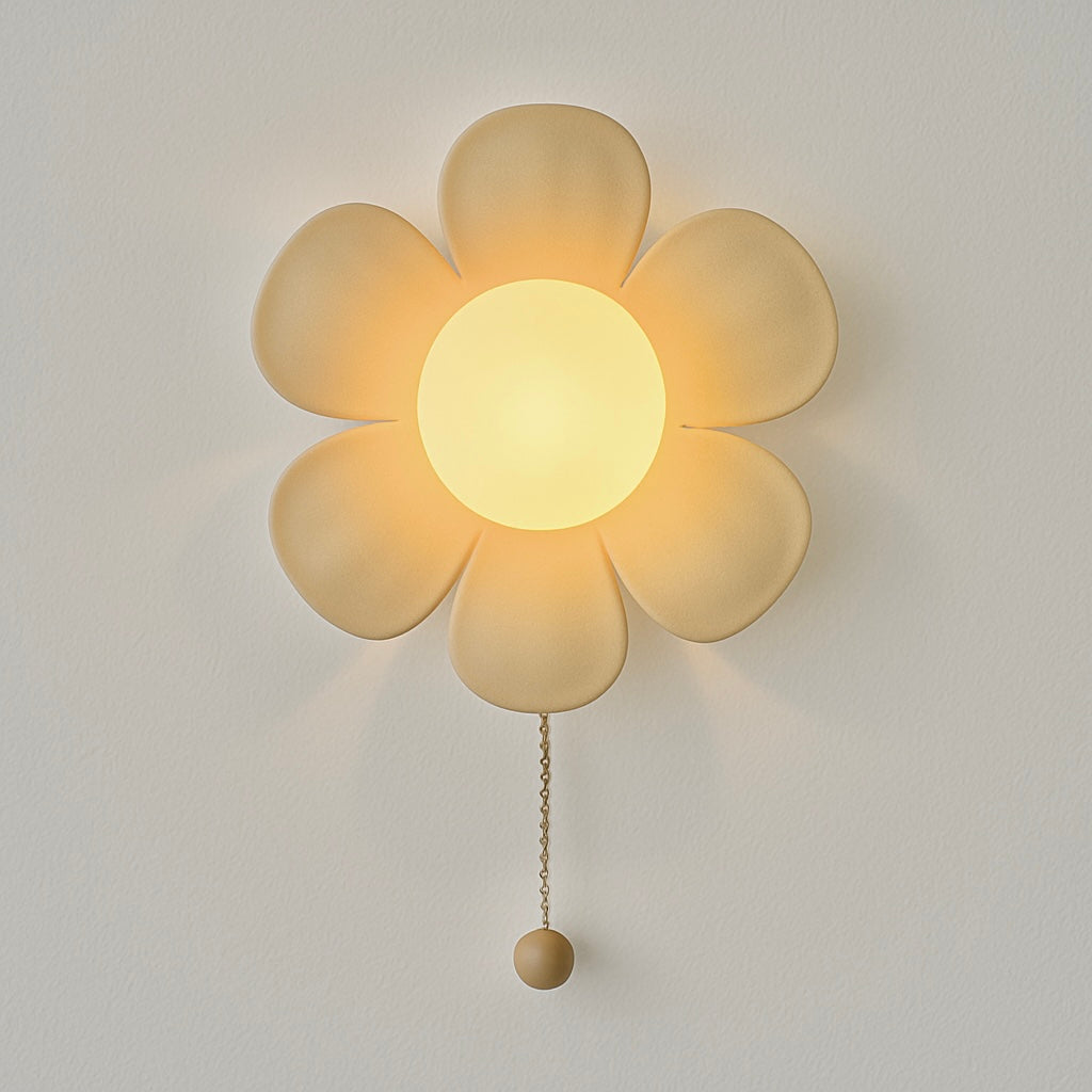 Arandela Infantil Flomu Margarida | Luz LED Suave com Puxador