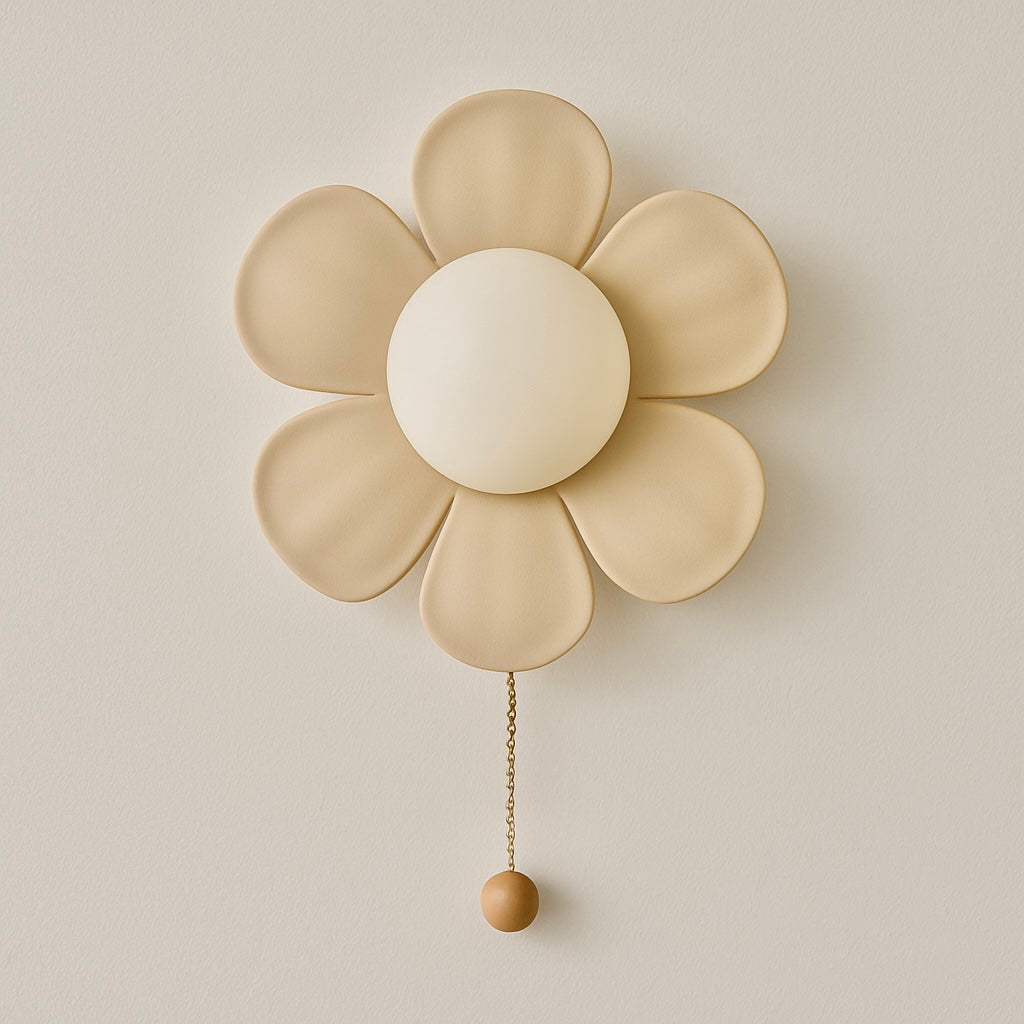 Arandela Infantil Flomu Margarida | Luz LED Suave com Puxador