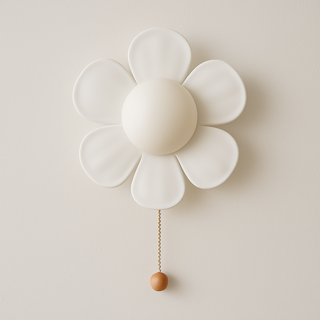 Arandela Infantil Flomu Margarida | Luz LED Suave com Puxador