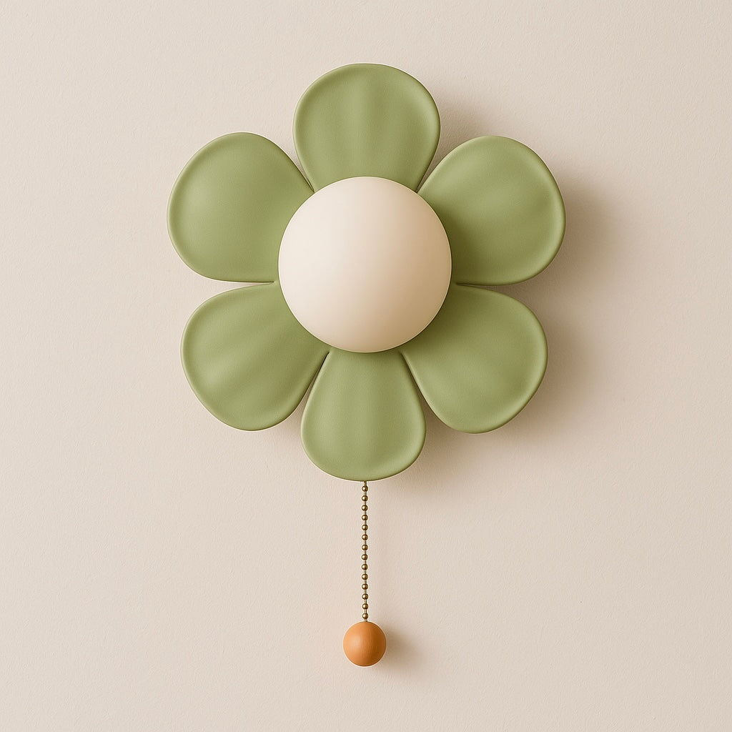 Arandela Infantil Flomu Margarida | Luz LED Suave com Puxador