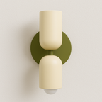 Arandela Elffo Colorblock | Verde Sage e Terracota