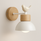 Arandela Bird | Design Escandinavo de Passarinho e Madeira