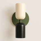 Arandela Dust Retrô Moderna | Design Verde Oliva e Dourado